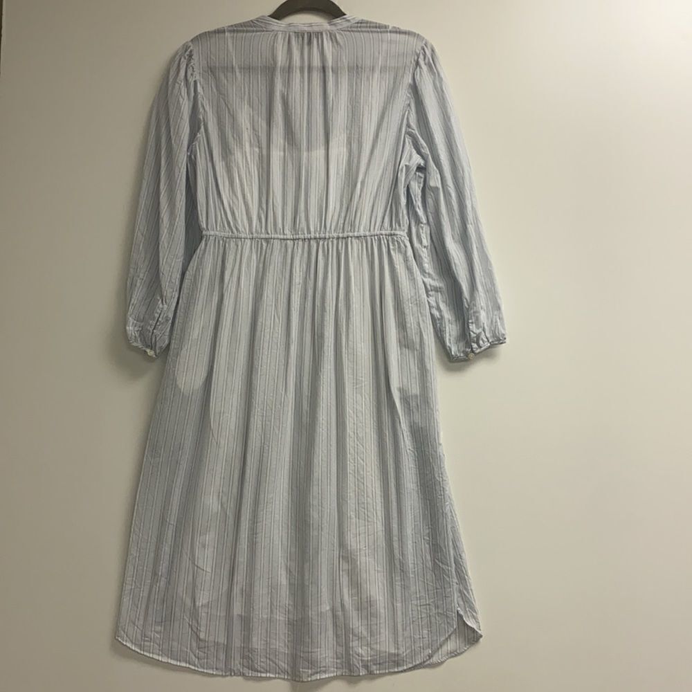 J. Crew Tie-waist cotton voile midi dress in deck stripe Item AY877* - Picture 2 of 5